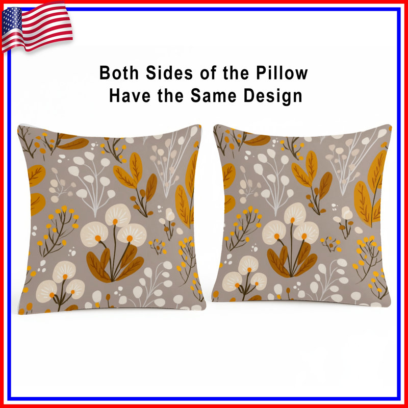 Coussin Floral, 20 po x 20 po