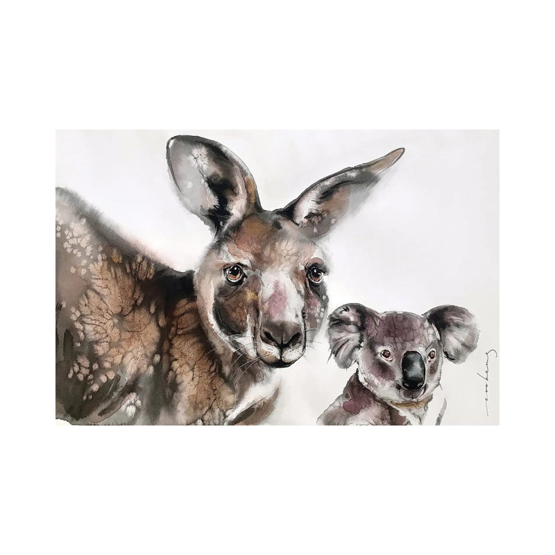 Aussie Mates by Soo Beng Lim - Wrapped Canvas Painting, 101.6 cm H x 66.04 cm W x 1.91 cm D