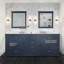Ensemble de meuble-lavabo double 80 po X P 22 po D, plateau en marbre de Carrare et Miroirs