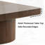 Table basse carrée avec plateau en placage de bois, plateau de table épaissi et base cylindrique, capacité de poids de 200 lb, assemblage facile, table de salon moderne-1525040958