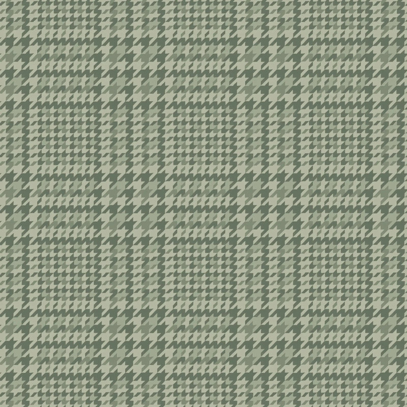 Houndstooth Glen, Sage, Premium Paper
