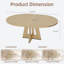 Table de salle à manger ronde extensible peu encombrante pour 4 à 8 personnes - Plateau de table moderne en bois aggloméré - Conception réglable et multifonctionnelle - Idéale pour la cuisine, la salle à manger ou le salon - Couleur bois naturel-1454772245