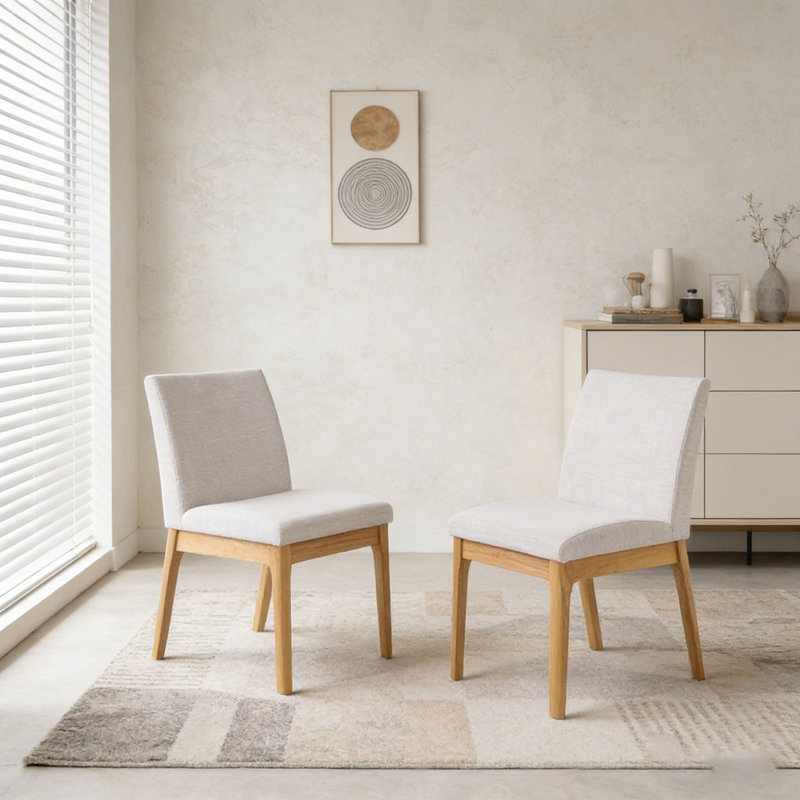 Chaise de salle à manger, Beige clair