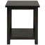 Table de bout en bois avec tablette