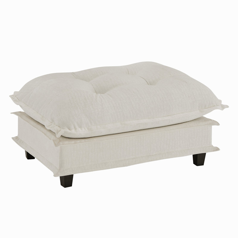 73 Ottoman Chenille- Beige, Beige