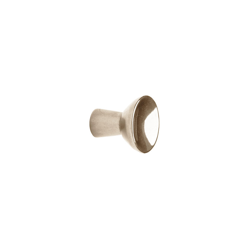 Brut Bronze Round Knob, White Bronze Brushed