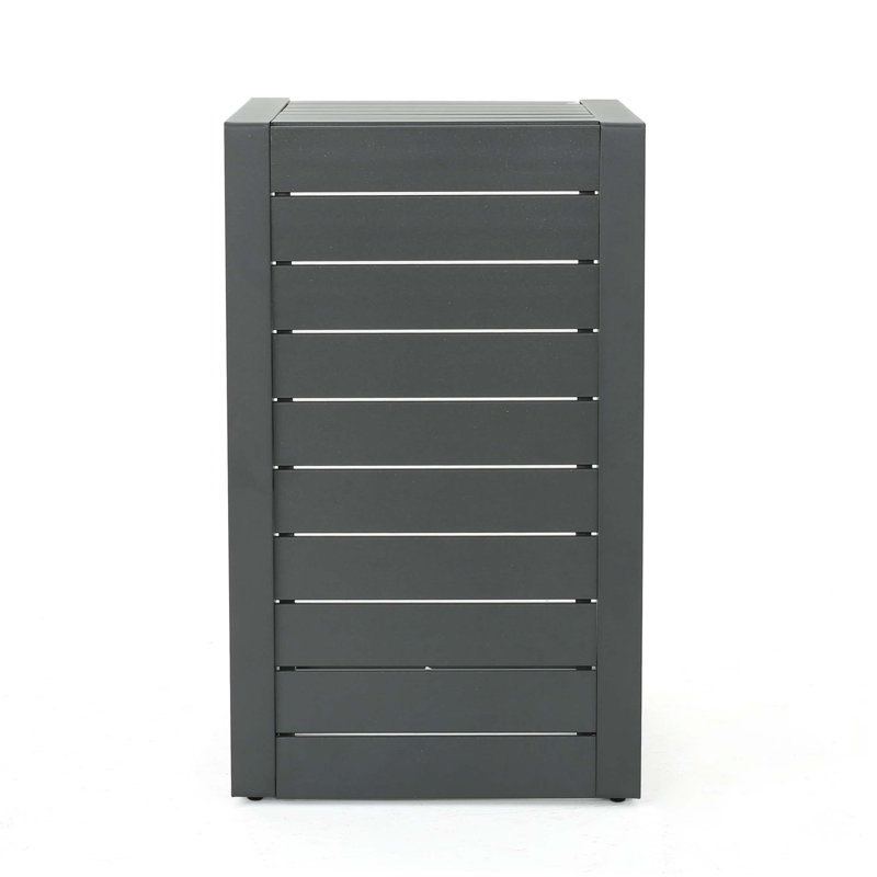 Modern C-Shaped Outdoor Side Table
