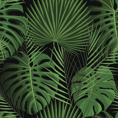 Tusarora Exotic Palm Leaves - Wrapped Canvas Print