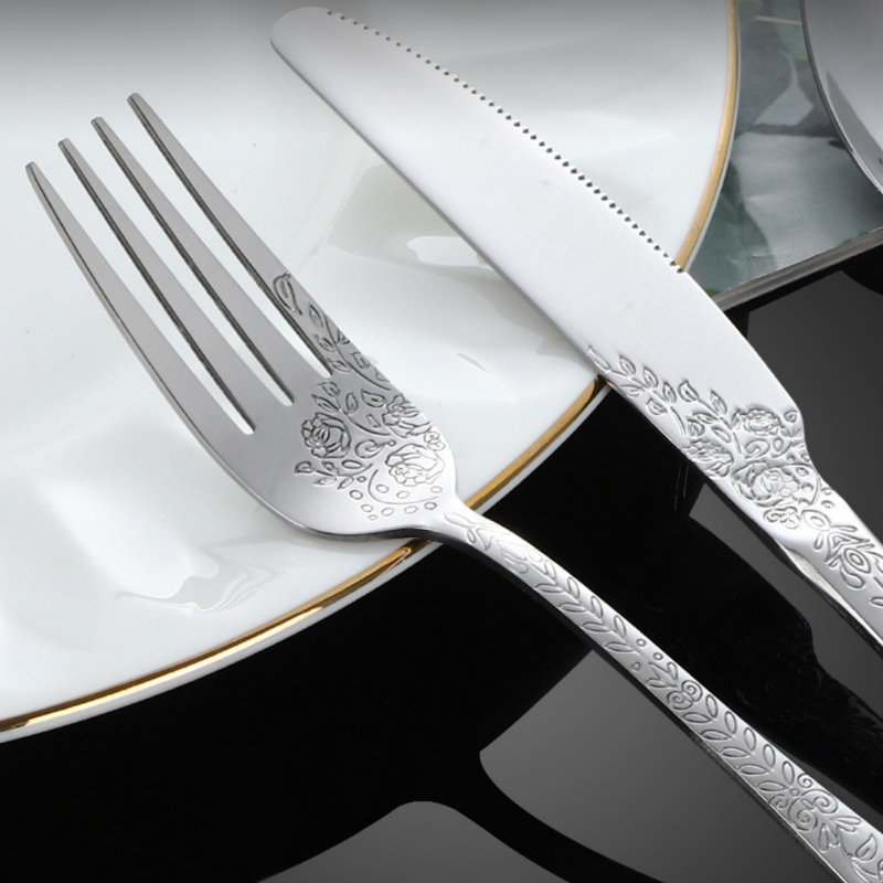 Alcott Hill® Stainless Steel Flatware Set - Service for 4, Silver