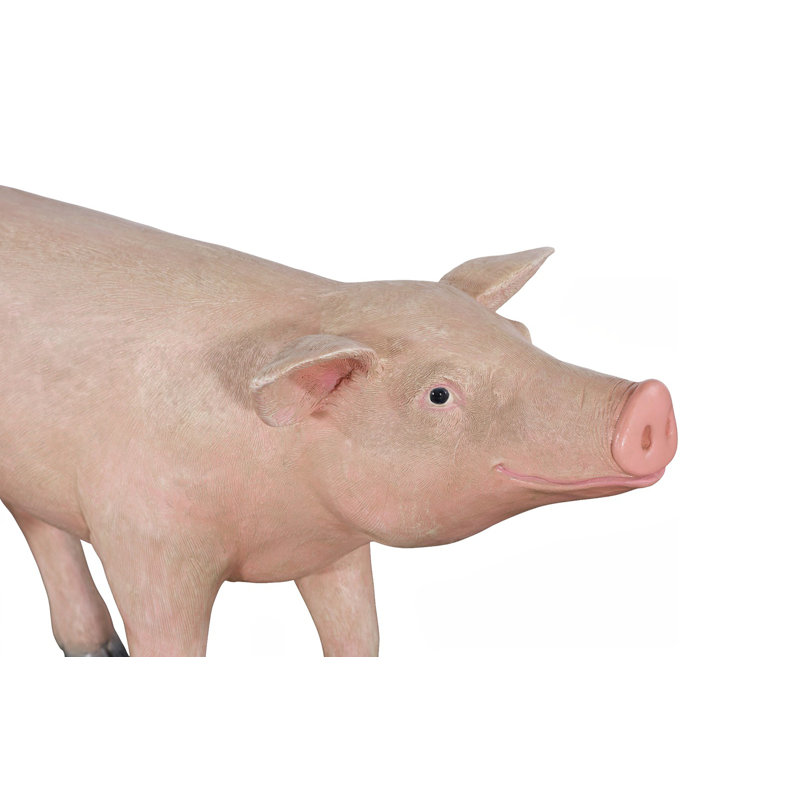 Pig Sculpture, Standing, Gel Coat