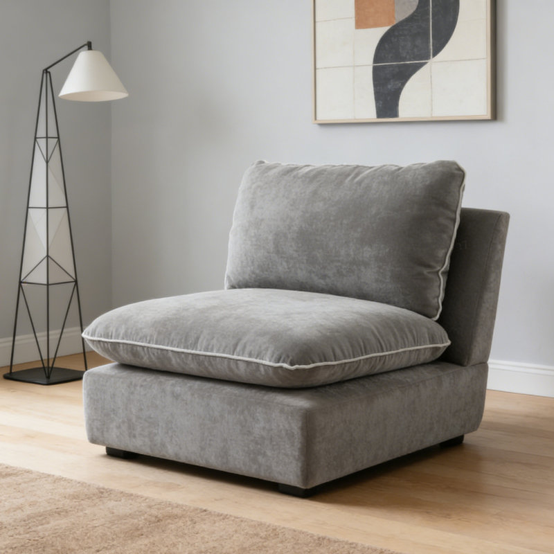 Composant pour canapé_1472_Chaise simple, Gris
