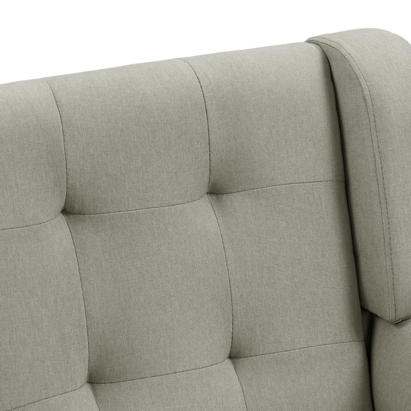 Jaqueze 75.2Cm Wide Tufted Armchair, Beige Grey Polyester Blend