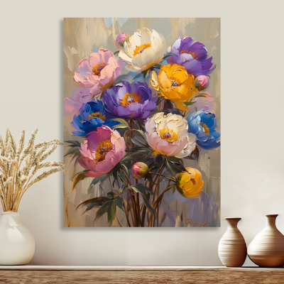 Véronique - pivoines, art mural, salon