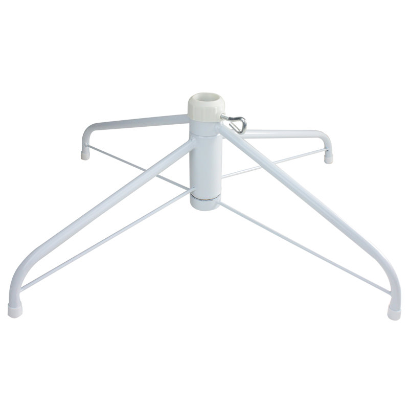 Support d'arbre de Noël pour arbres artificiels, H 7,5 po x l 22 po x P 22 po, Blanc