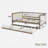 Upholstered Daybed With Trundle And Nailhead Decoration