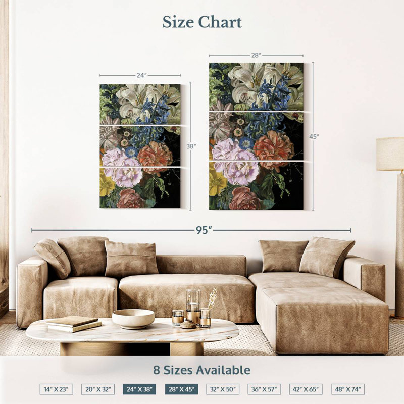Harnek baroque floral II, H 38 po x l 24 po