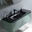 Ensemble de meuble-lavabo mural simple 47,6 po avec plateau en verre Arlana