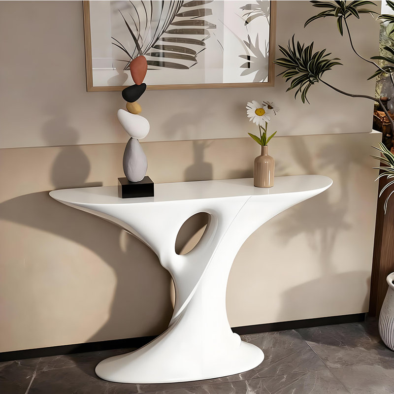 Table moderne et simple., Blanc