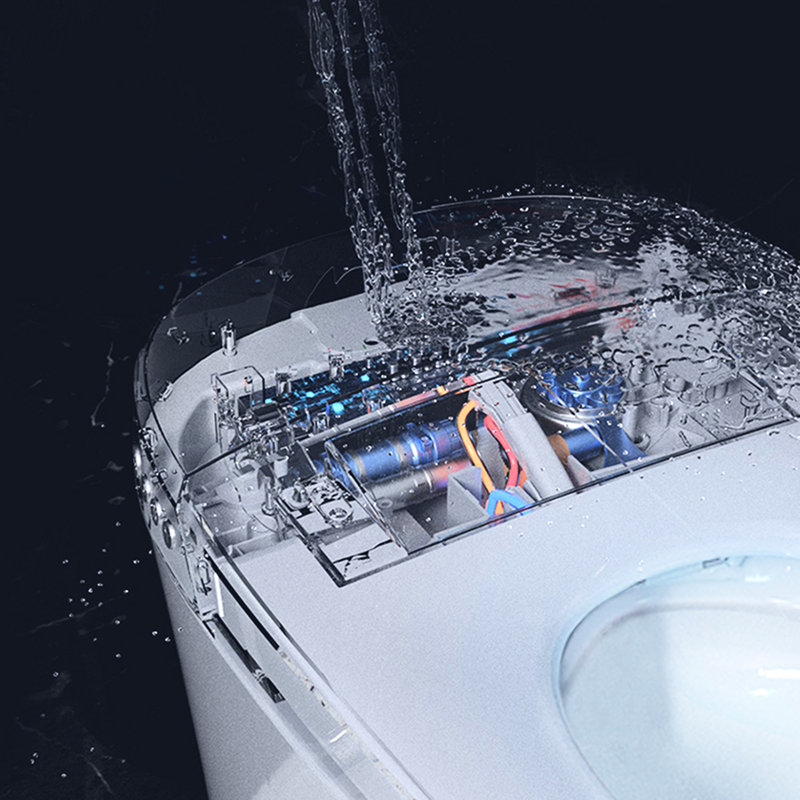 Upmarket Dual Flush Toilet - Heated Seat, Foot Sensor Flush, Night , Knob Control, Superior Flushing Quality High-Performance