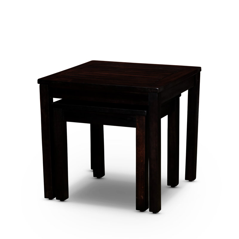 2-Piece Eucalyptus Nesting Table Set