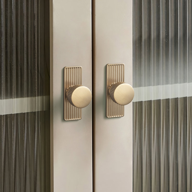1.1'' Diameter Circle Knob With Backplate, Champagne Bronze