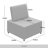 3-Piece Beige Velvet Modular Chair Set-1199860411