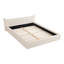 Queen Size Upholstered Bed FrameAnd velvet fabric,Grounded Platform Bed with Decorative Curved Headboard and Solid Wood Frame, No Box Spring Required-2041121930