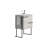 Aquilar 43.75 " W Freestanding Standard Single Vanity Bathroom Vanity With Ceramic Top-831803477