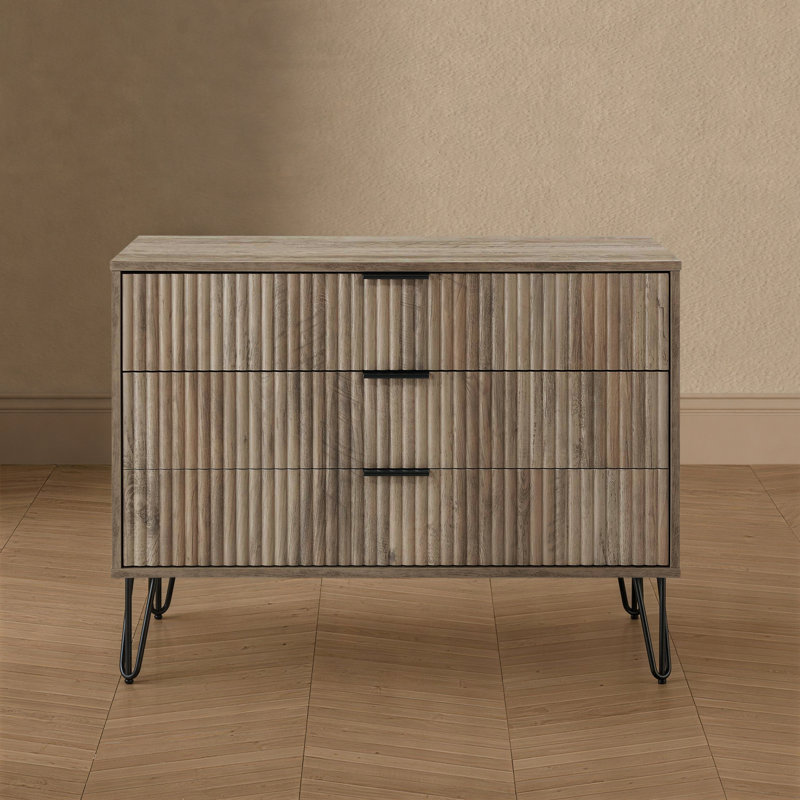 Commode 35 po à 3 tiroirs Dumbo, Gris