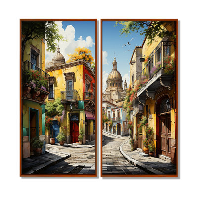 «Mexico Fiesta City II», art mural jaune
