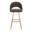 Tabourets de bar rembourrés à hauteur fixe avec pieds en métal et repose-pieds carrés Resme-1340784765-1340784766