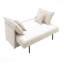 Canapé-lit modulaire en tissu avec 2 coussins décoratifs