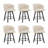Swivel Counter Stool With Upholstered Seat And Metal Frame,Set Of 6-590725332