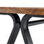 Table de salle à manger industrielle moderne en noyer de MDF - Idéal pour les maisons élégantes avec des utilisations polyvalentes