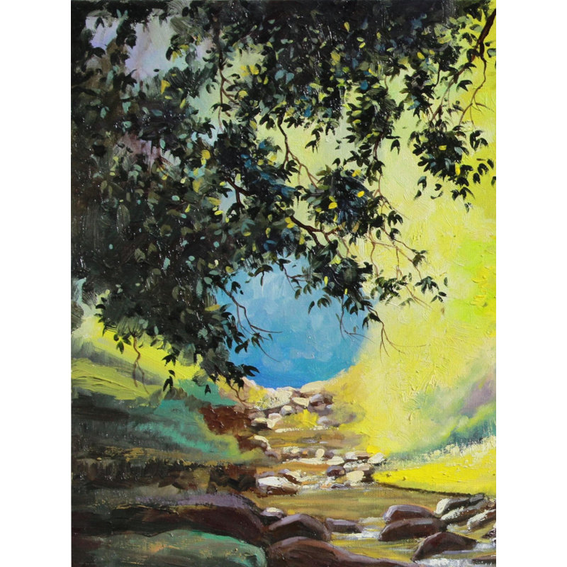 Beauté du matin | Huile sur toile pour décoration murale | Par Devraj