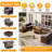 Tomijs 15 Piece Rattan Sofa Seating Group with Fire Fit Table-757490833-759052670