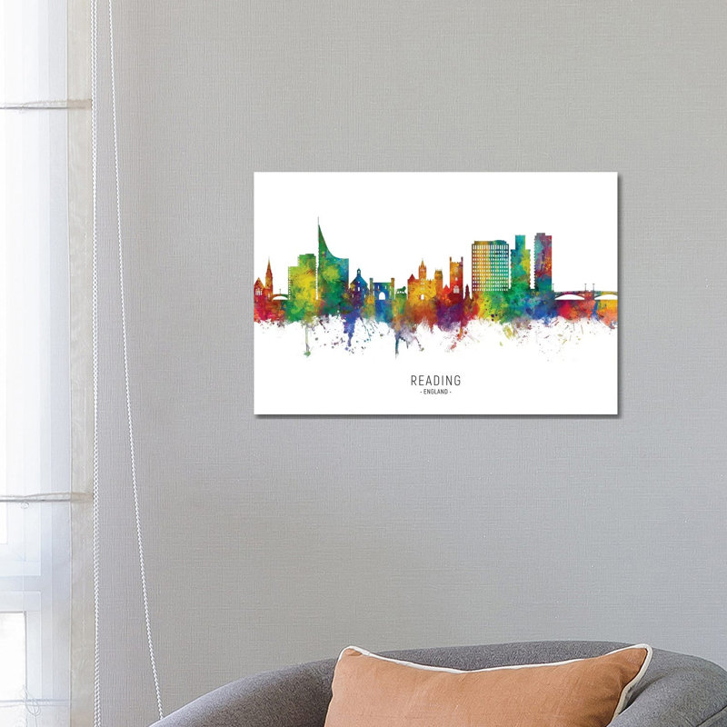 Reading England Skyline by Michael Tompsett - Wrapped Canvas Print, 66.04 cm H x 45.72 cm W x 1.91 cm D
