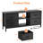 Janeesa TV Stand Dresser with Power Outlet ,Fabric Storage, Chest of Drawers With 4 Fabric Drawers Open Shelves for 50" TV-1880546829