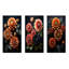 Zinnias Emerge From The Shadows - Zinnias, ensemble de 4 reproductions d'art sur toile-512581441-512581455