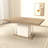 Rectangle Extendable Dining Table For 6-10 People Aged Effect Wood 160-200 Cm-385511740