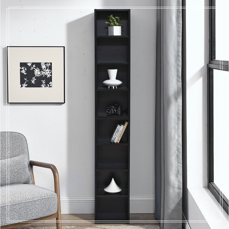 Ebern Designs Media Tower Rack, CD DVD Slim Storage Cabinet with ...