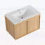 Meuble-lavabo mural avec lavabo, portes à fermeture douce, rangement peu encombrant-126671652