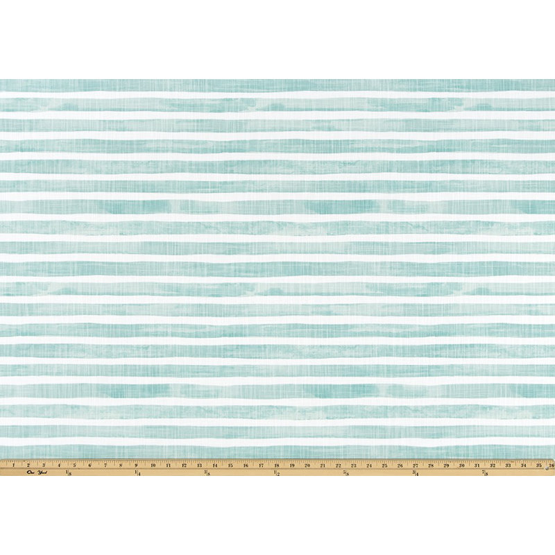 Trinidad stripe seafoam 15" Bed Skirt, King