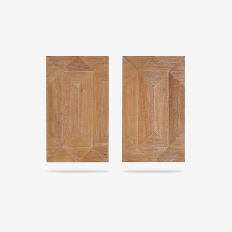 Averi - Portes d'armoire modulaires géométriques 31,5 po, Brown
