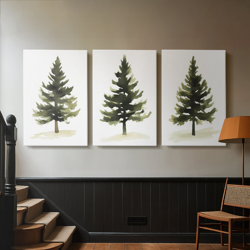Art des fêtes de Noël Lxxvii - Toile tendue avec châssis - 3 pièces, H 36 po x l 72 po