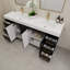 Ensemble de meuble-lavabo double 72 po avec tiroirs et portes-70381266