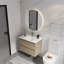 Meuble-lavabo mural 30 po avec lavabo en céramique, 2 tiroirs à fermeture en douceur, ensemble KD-1992615338