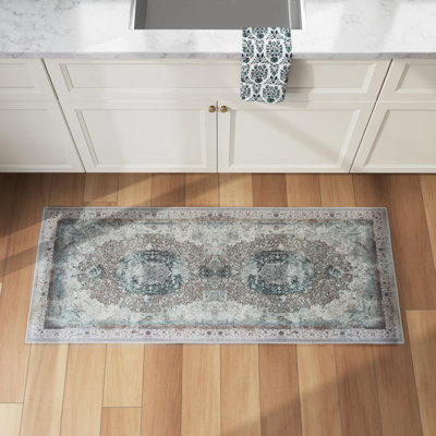 Tapis ultra doux délavé d'inspiration bohème délavé à la machine