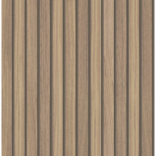 Fresco Natural Wooden Slats Panelled Wallpaper
