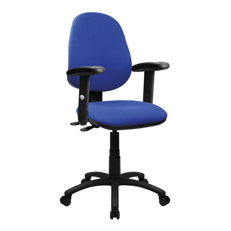 Latitude Run Milania Twill Office Chair, Blue
